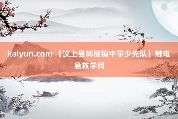 kaiyun.com 【汶上县郭楼镇中学少先队】触电急救学问