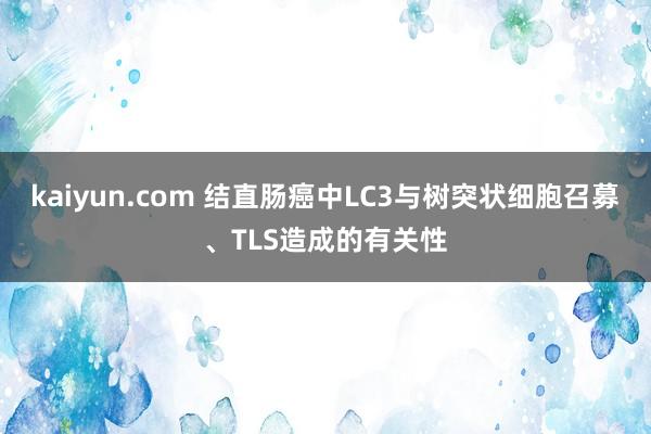 kaiyun.com 结直肠癌中LC3与树突状细胞召募、TLS造成的有关性