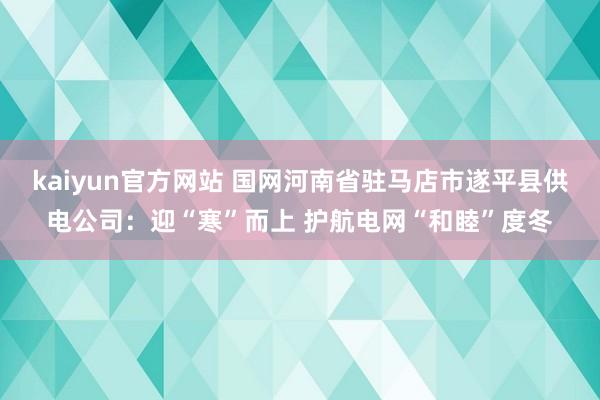 kaiyun官方网站 国网河南省驻马店市遂平县供电公司：迎“寒”而上 护航电网“和睦”度冬