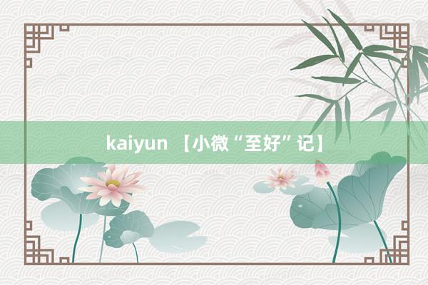 kaiyun 【小微“至好”记】