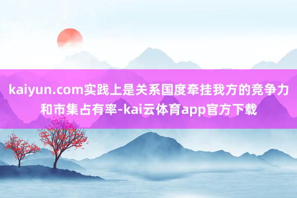 kaiyun.com实践上是关系国度牵挂我方的竞争力和市集占有率-kai云体育app官方下载