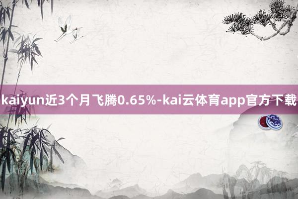 kaiyun近3个月飞腾0.65%-kai云体育app官方下载