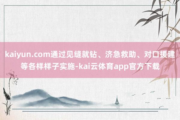 kaiyun.com通过见缝就钻、济急救助、对口援建等各样样子实施-kai云体育app官方下载